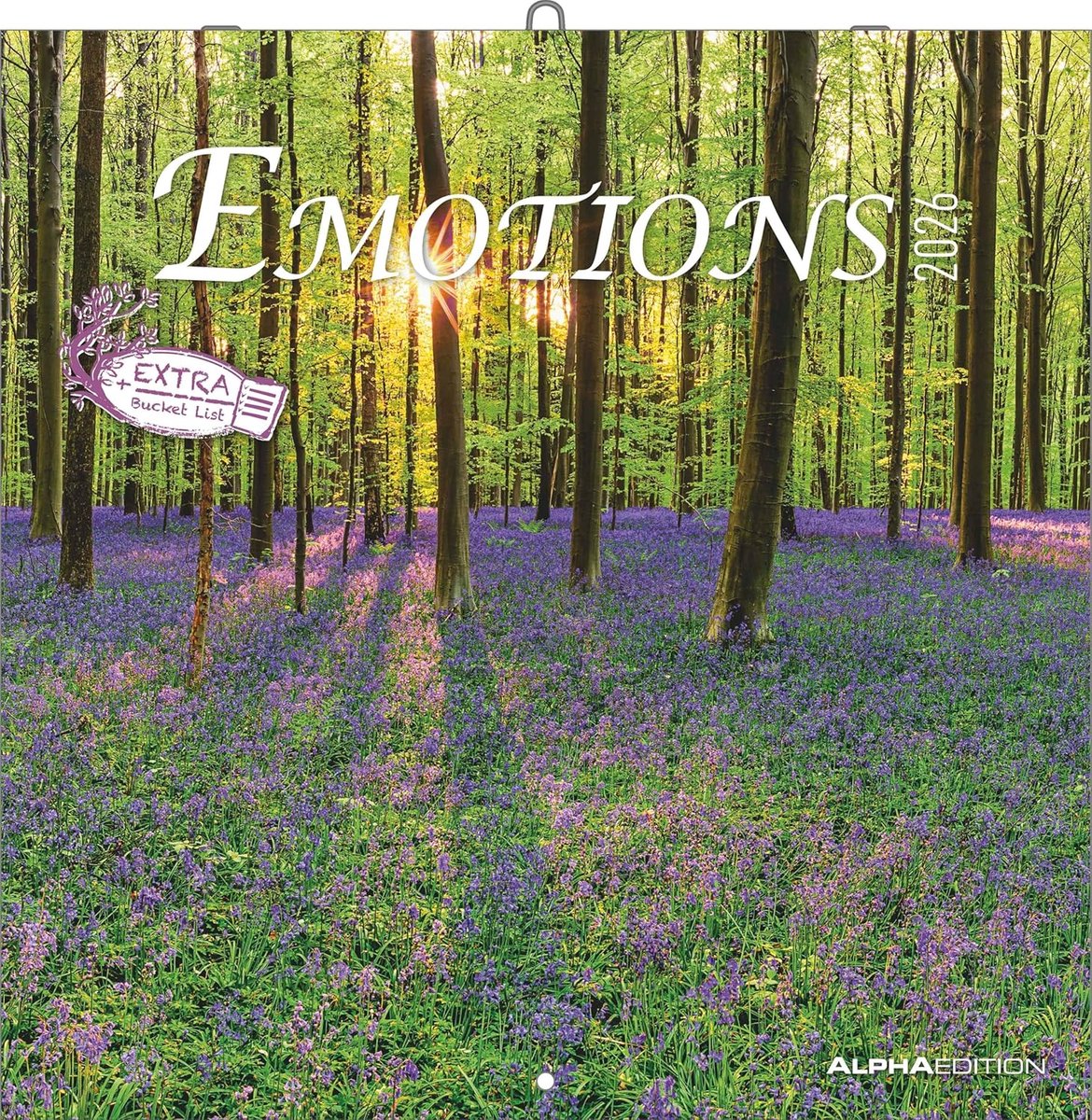 SnelShoppen - Wandkalender 2026 - Emotions met Landschapsfotografie - 30x30 cm - Inspirerende Kalender voor Thuis & Kantoor - Met Ruimte voor Notities