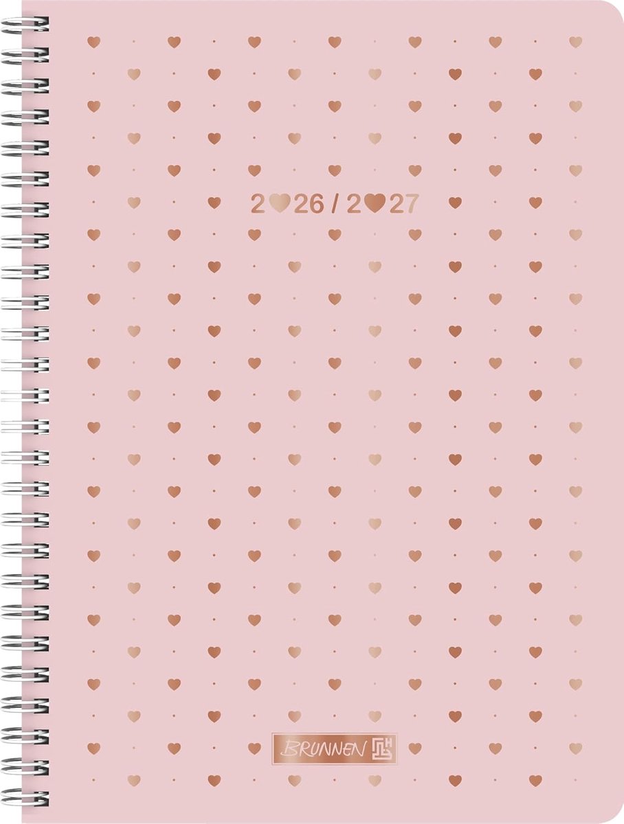 SnelShoppen - Schülerkalender Style 2026/2027 A5 Pretty Pink | Kunststof Planner voor School, Studie, Organiseren, Notities, Agenda, Dagboek, 2026-202