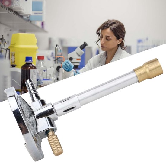 Lichtgewicht draagbare gasbrander voor laboratoriumverwarming met vlamstabilisator — afbeelding 2