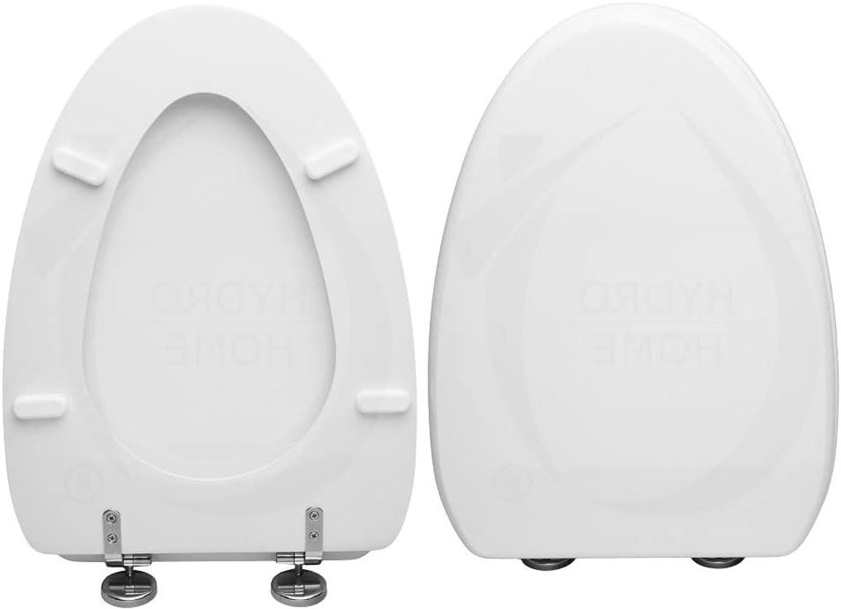 Toiletbril - WC-bril - Badkamer Upgrade - Hout met harslaag - Verstelbaar - Wit