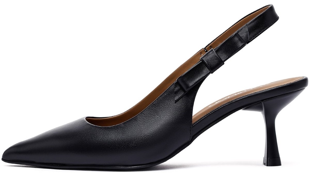 DERIMOD Slingbacks Met Hoge Hak Leren Slingbacks Met Hoge Hak