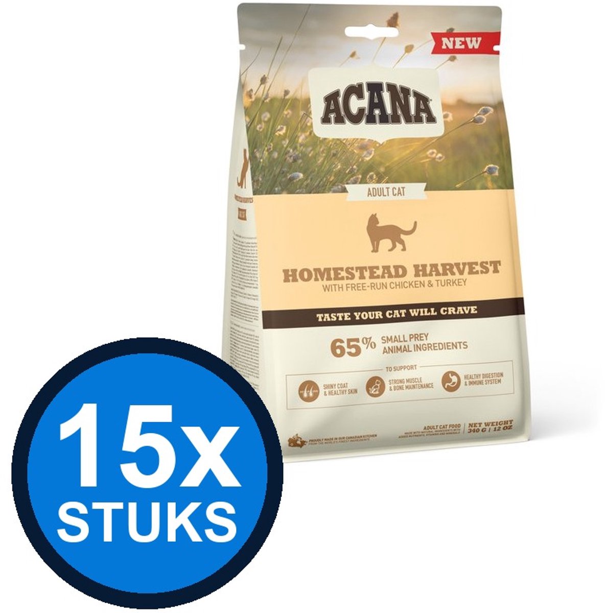 Acana Acana - Cat homestead harvest chicken & turkey 340gr - Kattenvoer - 340 g