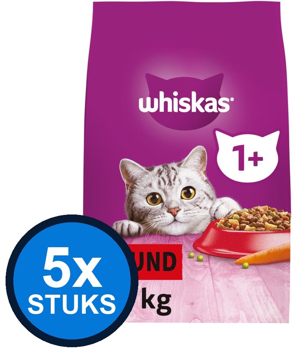 Whiskas Whiskas - 1+ droog adult rund 1,9kg - Kattenvoer - 1.9 kg