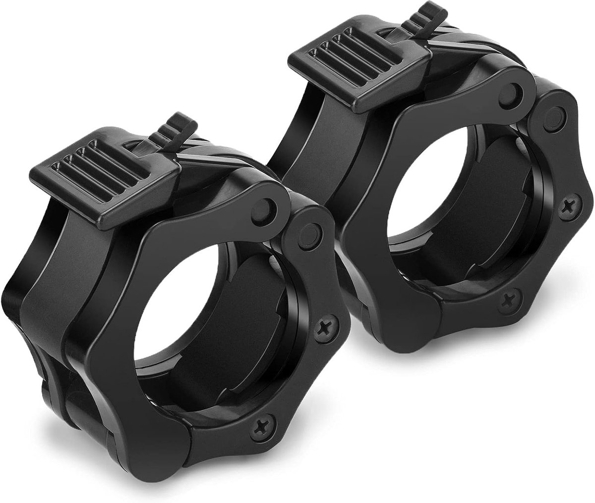 SnelShoppen - Set van 2 Dumbbell Clamps 2 Inch Quick Release Olympische Halter Klemmen - Nylon Klemmen voor Gewichtheffen en Fitness Training - Zwart