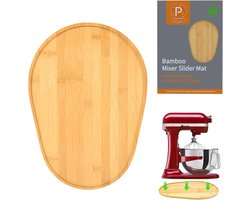 SnelShoppen - Bamboe Mixer Slider voor KitchenAid 6/7/8 Quart Bowl-Lift Stand Mixer - Natuurlijke Schuifmat voor Keuken, Antislip, Duurzaam, Eco-vrien