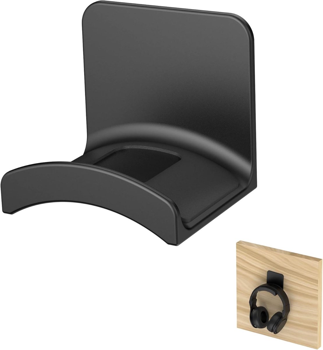 SnelShoppen - Universele Hoofdtelefoonhouder - Zelfklevende Hoofdhanger voor Kantoor, TPU, Geschikt voor Hoofdtelefoons, Helmen en Controllers, 1 Stuk