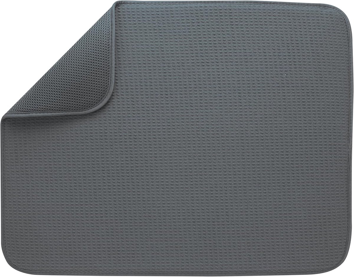 SnelShoppen - XL Microfiber Afwasmat - Hoogwaardig Absorberend Keukenmatje - Droogpad voor Servies, Bestek, Pannen en Potten - Extra Groot 18" x 24" -