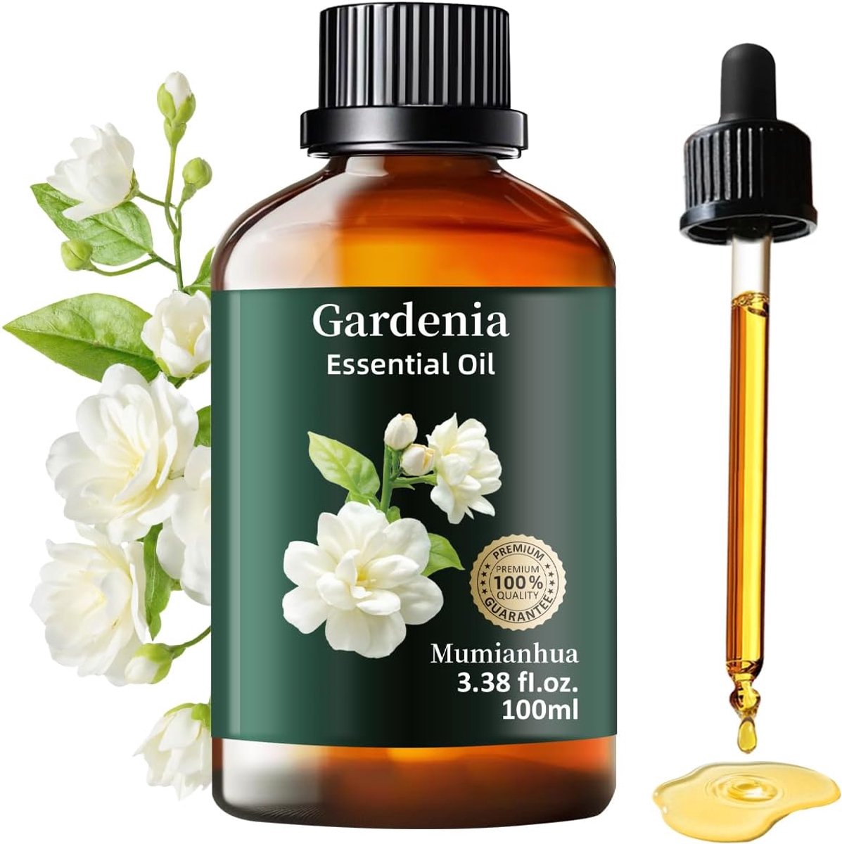 SnelShoppen - Gardenia Olie Pure Mumianhua 100ml voor Aromatherapie, Haarverzorging, Geurkaarsen - Natuurlijke Bloemige Geur, Onverdund, Perfect voor
