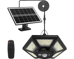 180 LED Solar Lamp - Indoor Outdoor Use - 1200 lm Pendant Light - 5 Modes Lighting - Remote Control - IP65 Waterproof - Home Garden Shed Pergola Garage