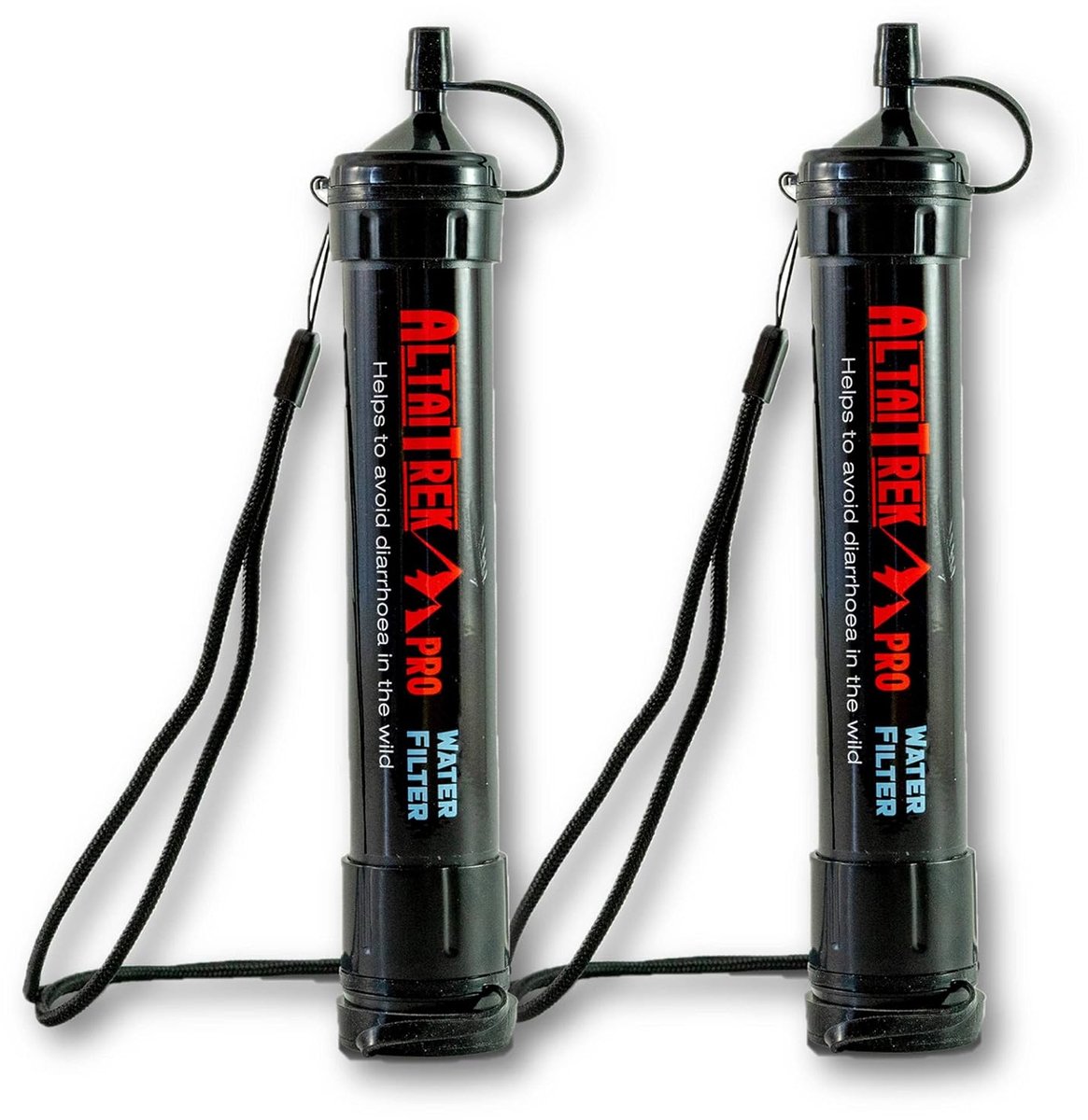 SnelShoppen - Water Filter, Waterzuiveraar, 2 Stuks, Compact en Lichtgewicht, Verwijdert 99% Bacteriën, Ideaal voor Noodgevallen, Kamperen en Wandelen