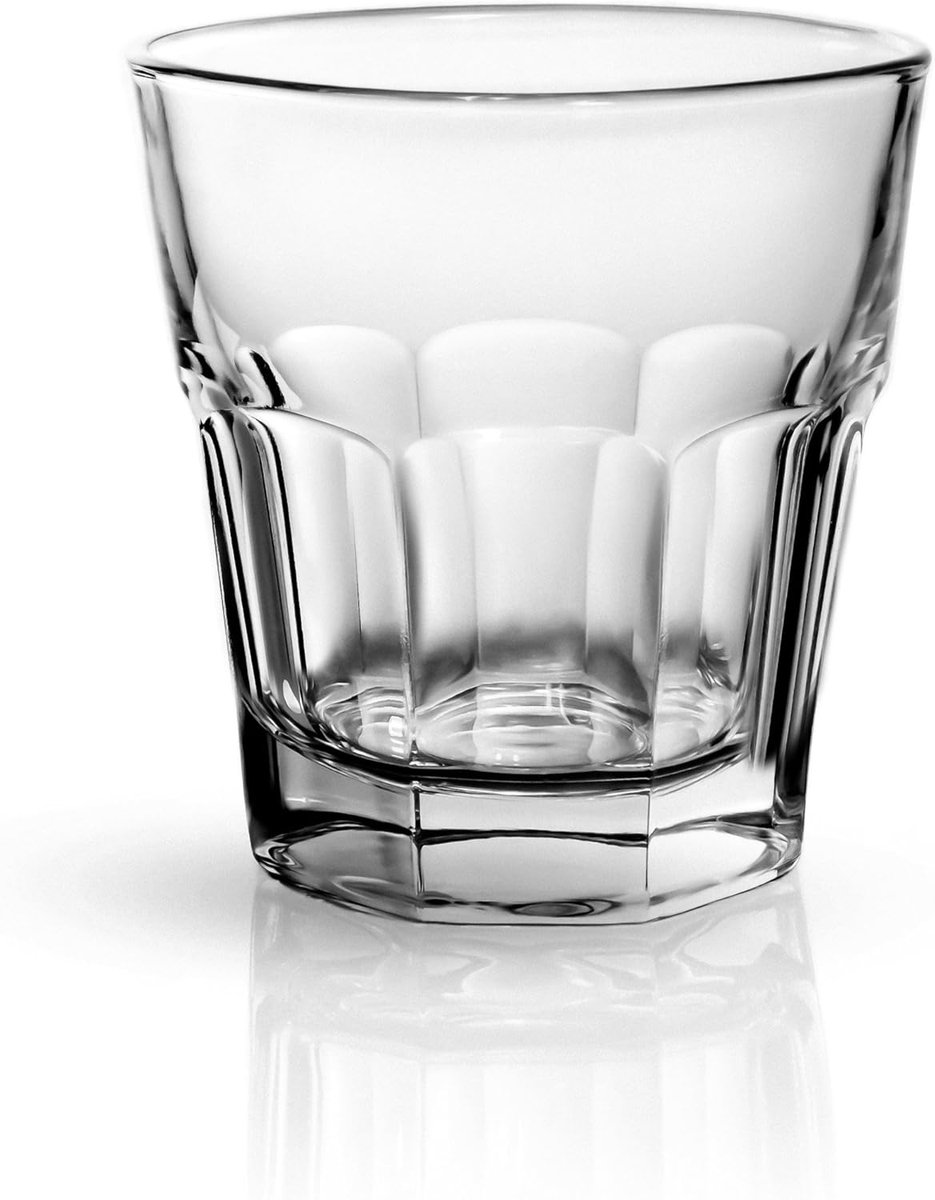 SnelShoppen - Set van 6 Drinkglazen - Waterglazen - Sapglazen - Marocco Collectie - 230 ml - Vaatwasserbestendig - Dikte en Duidelijk Glas - Ideaal vo
