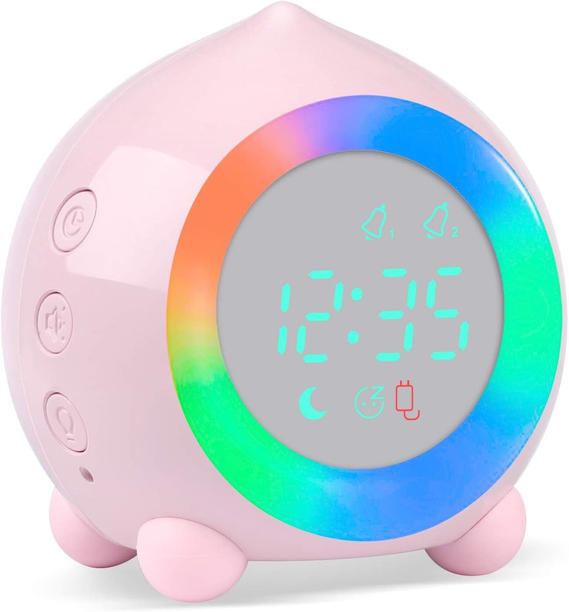 SnelShoppen - Digital Alarm Clock Kinderen met LED Nachtlampje, Snooze Functie, Temperatuurweergave, 12/24 Uur, Cadeau voor Jongens en Meisjes, Lichtr