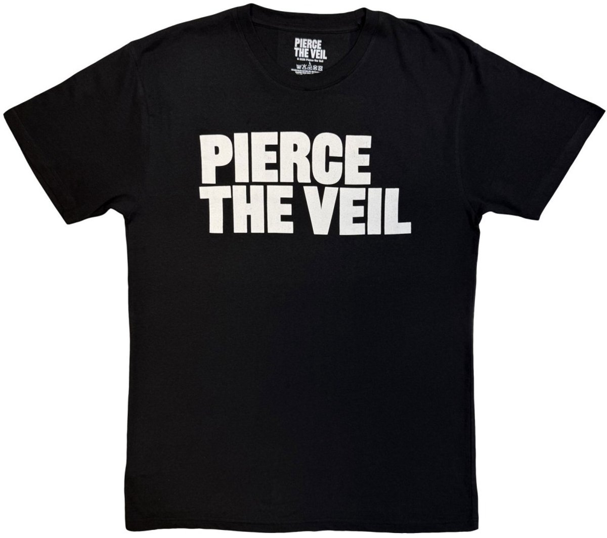 Pierce The Veil - Logo Mono Heren Tshirt - XL - Zwart/Wit