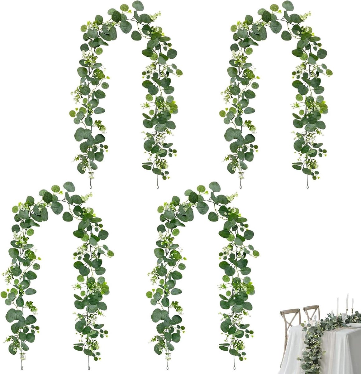 Kunstmatige Slingers - Nep Planten - Decoratie Huis - Realistisch Bladwerk - 1.8 Meter - Groen