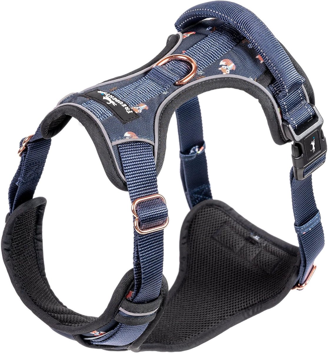 SnelShoppen - Hondentuig Borstuig FREUDENTIER - Ademend Mesh Vulling - Elegante en Comfortabele Harnassen voor Grote, Middelgrote en Kleine Honden (S)
