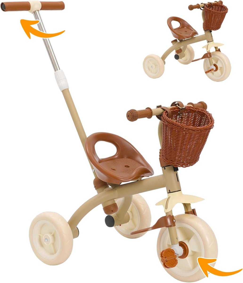 Kinder driewieler - Loopfiets peuter - Buiten spelen - Verstelbare zitting - 65 cm - Groen
