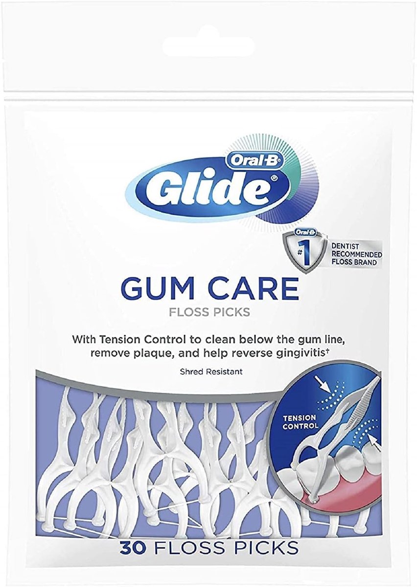 SnelShoppen - Glide Pro-Health Tandenfloss Sticks Set van 6 x 30 Stuks - Sterke, Glad, Fray-Vrije Tandheelkundige Flosser voor Effectieve Plaque Verwi