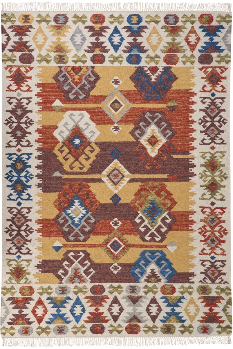 VOSKETAP - Kelim vloerkleed - Multicolor - 160 x 230 cm - Wol