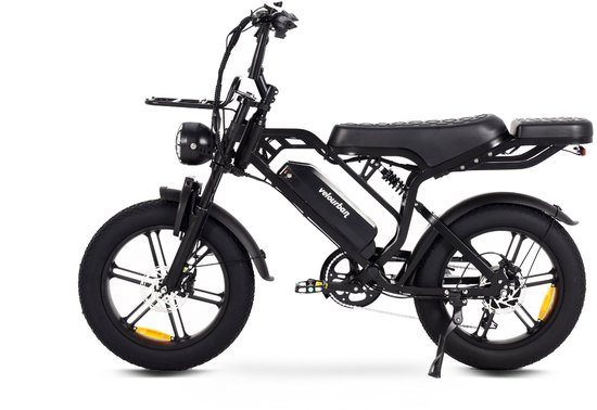 VU20 PRO - Velo Urban Fatbike - 20 inch - 60–80 km Actieradius - Hydraulische Remmen - LED-verlichting zwart — afbeelding 3