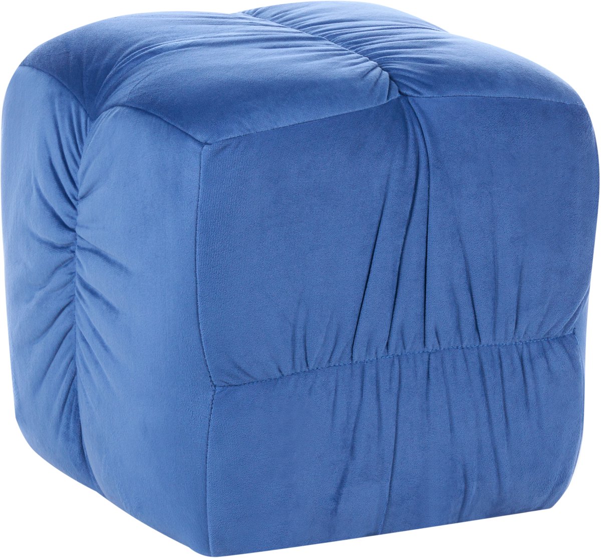 TURLEY - Poef - Blauw - Fluweel