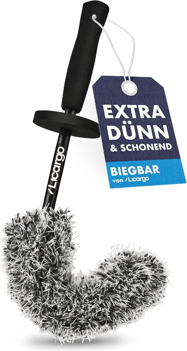 SnelShoppen - Flexibele microvezel velgenborstel - 42 cm lange rim cleaner voor aluminium velgen, ideaal voor moeilijk bereikbare plekken, krasvrij re