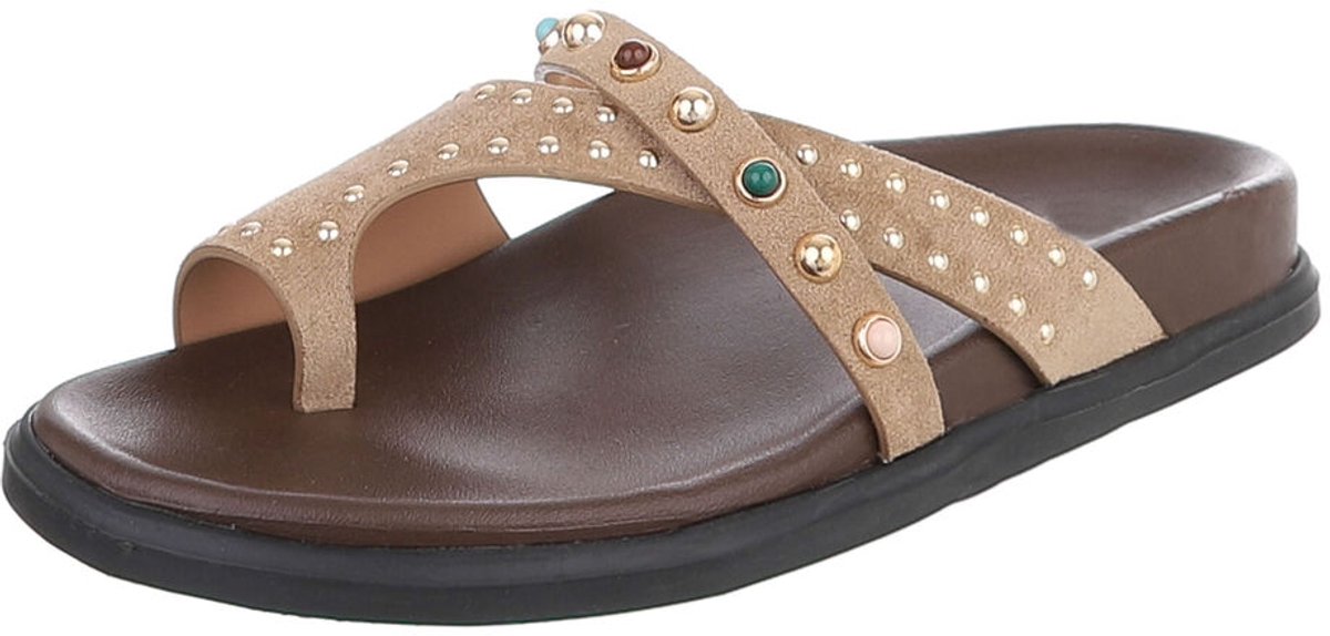 Teenslippers - Studsdetail - Dames Mt:39