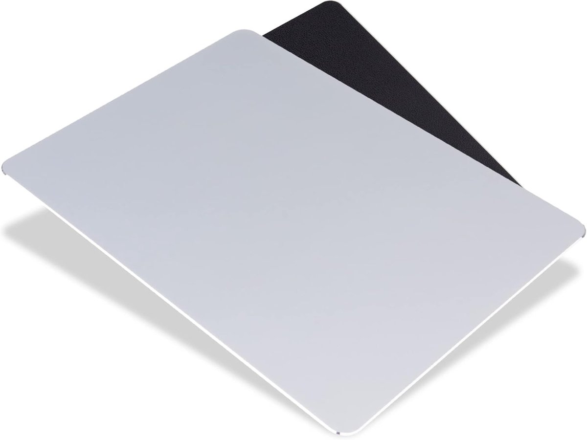 SnelShoppen - Aluminium Muismat Zilver - Gaming-Muismat Zonder Krassgeluiden - Hoogwaardig Lederen Design - Bureaudecoratie voor Dames en Heren