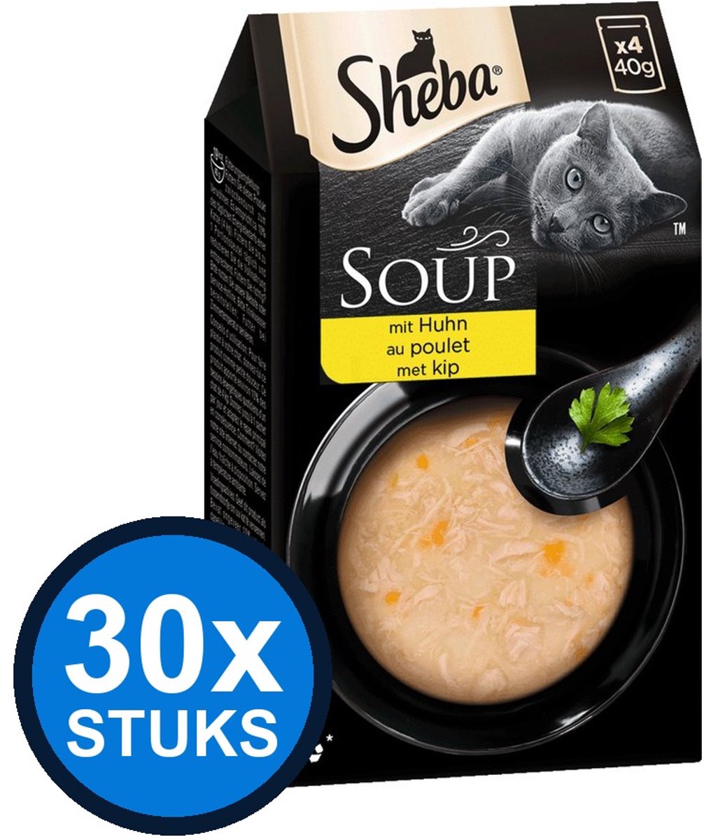 Sheba Sheba - Soup kip mp 4x40gr - Kattenvoer Natvoer - 160 g