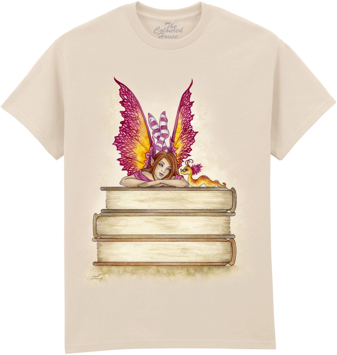Pink Bookworm The Coloured House T-shirt XXL