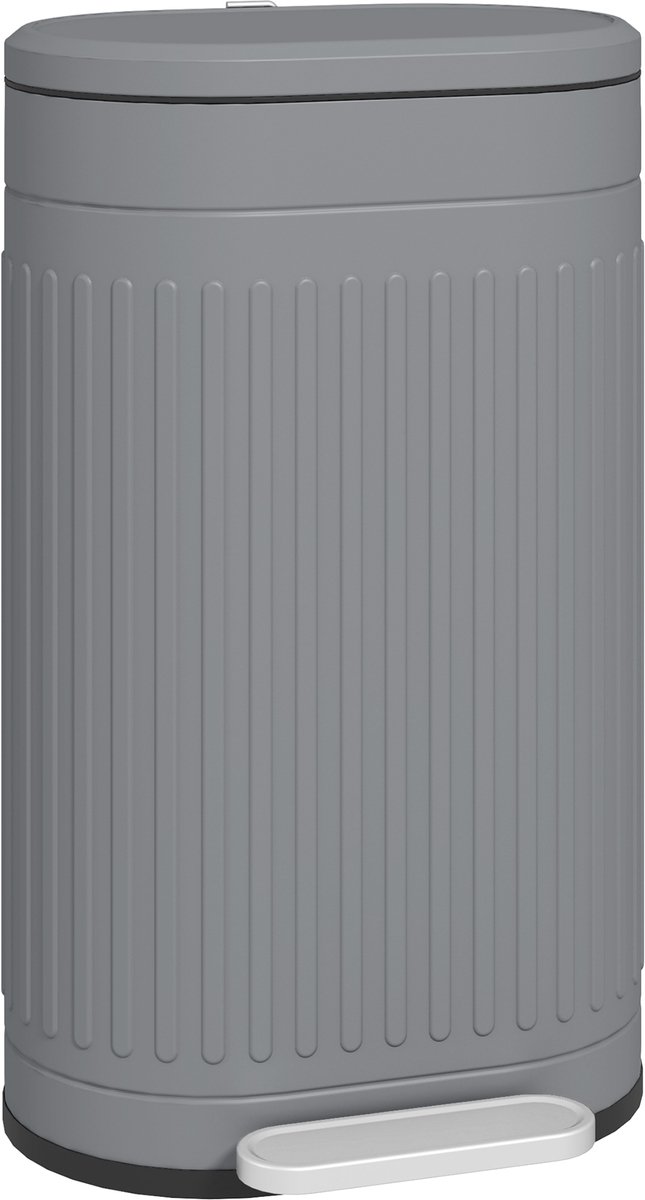 Pedaalemmer van 30 liter met deksel - uitneembare binnenemmer - softclose - functie - 36 - 5 x 31 - 2 x 60 - 8 cm - grijs