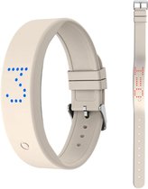Trillingsalarm Armband - trilalarm - herinnering - klok - stille vibratie-alarm - herinnering horloge - met timer en 8 alarmen - app-besturing - horloges - voor meisjes, jongens en volwassenen - wit