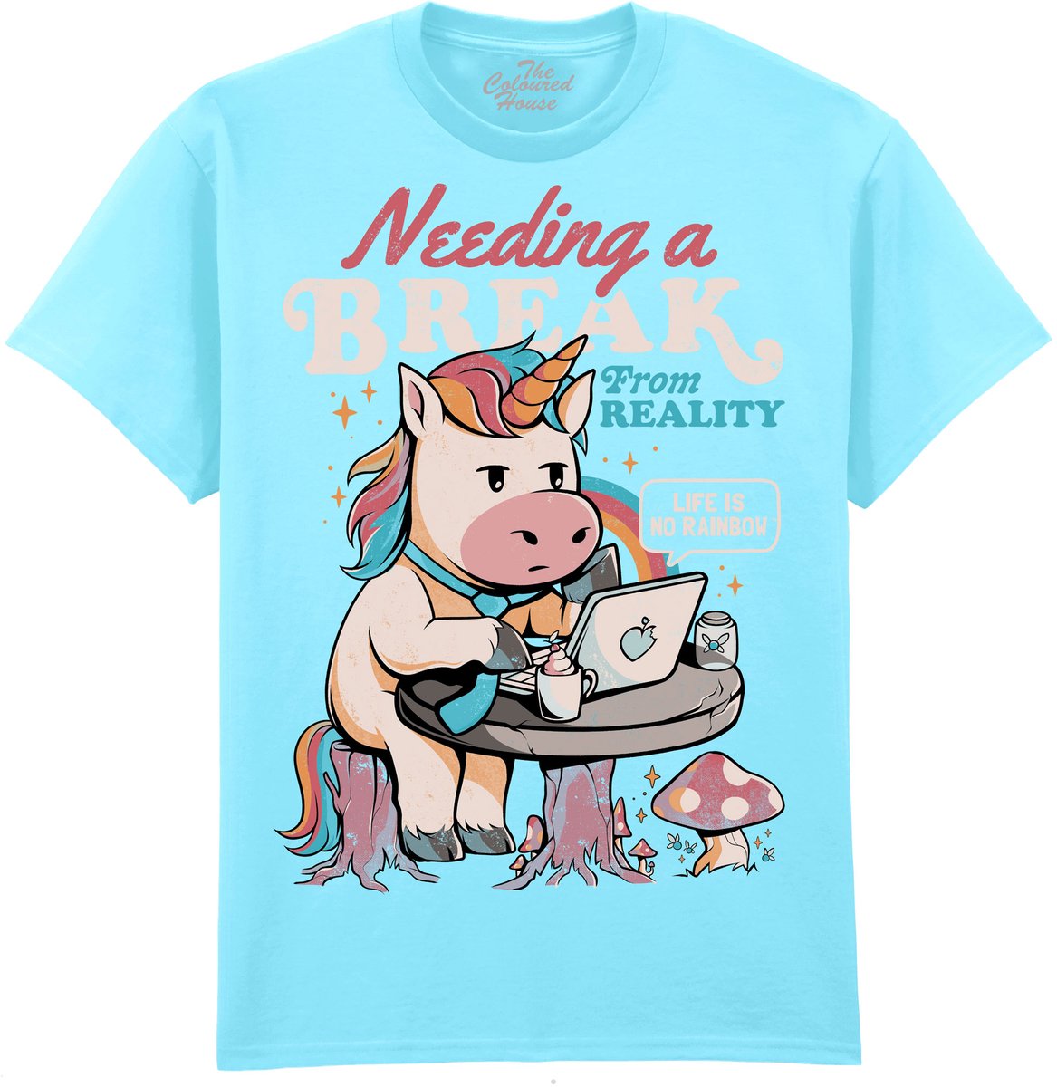 Eenhoorn Needing A Break From Reality The Coloured House T-shirt S