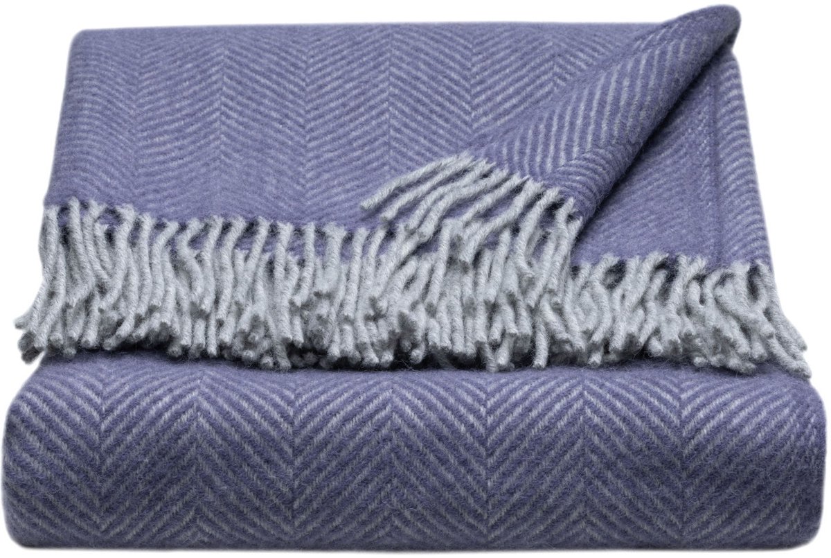 WOOOL Luxury Plaid - STELLA (Lavender) - 150x183cm - 100% Wol