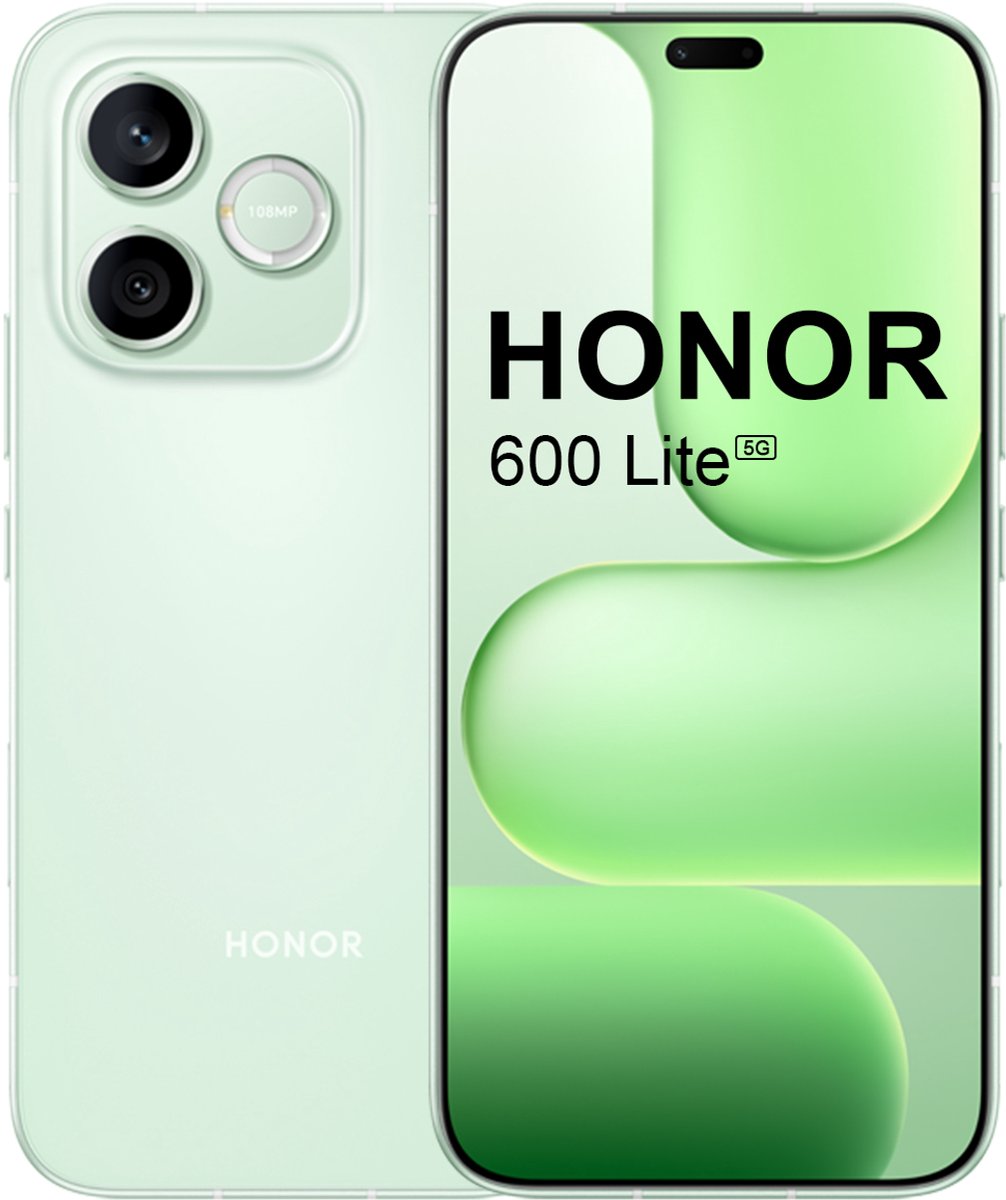 HONOR 600 Lite 5G Smartphone – 8GB RAM 256GB Opslag – 6.6" AMOLED 120Hz – Octa-core – 6520mAh Batterij – IP66 - Sprout Green