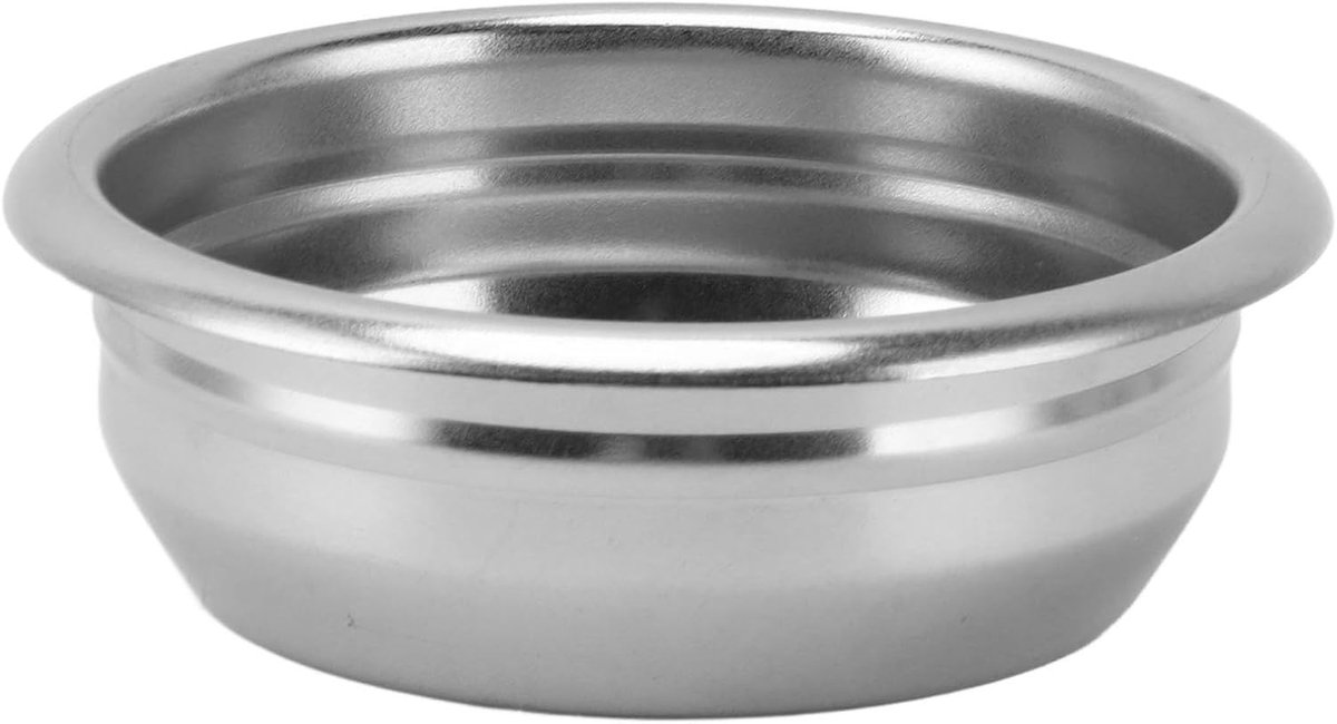 Precisie Filter Basket 58MM voor Espresso - Ribbels, Roestvrijstaal, Dubbele Kop Vervangingsmandje voor Koffie