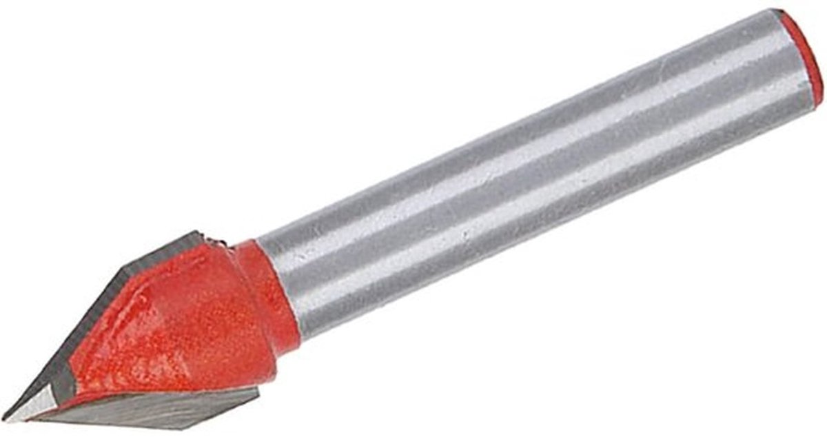 Router Bits 60° - CNC Graveren - Houtsnijwerk - Wolfraamstaal - Snijdiameter 10mm - Schacht 6mm - Slijtvast en duurzaam - Frezen