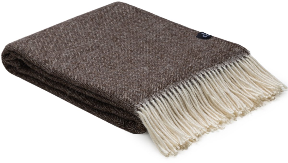 WOOOL Plaid - Zelandia (Bruin) - 140x200cm - 100% Wol