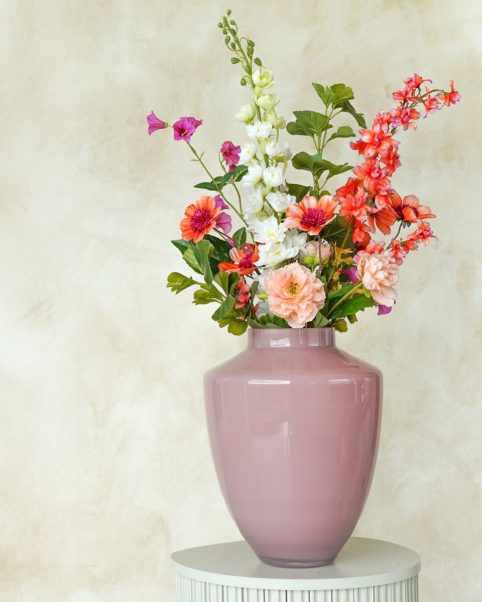 Fan of Flowers Vela – Kunstbloemen Veldboeket – Warme & Rijke Tinten – 75 cm – Real-Touch Nepbloemen Bordeauxrood