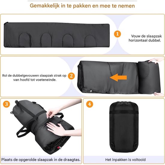 GELLDG Dekslaapzak - 210x75cm - Outdoor Slaapzak voor Kamperen - Lichtgewicht en Waterafstotend - Geschikt voor Temperaturen van 10°C tot 20°C - Gemaakt van Ademend Textiel - Ideaal voor Wandelen en Rucksackreizen — afbeelding 2