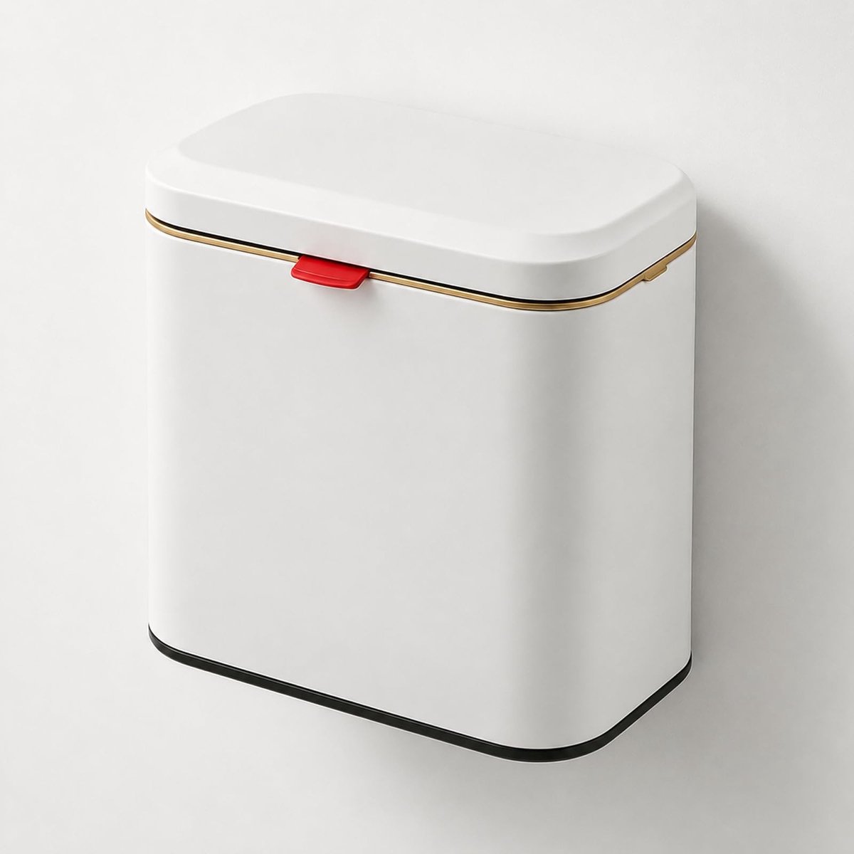 Solidchoice - Hangende Keukenafvalemmer met Deksel in Wit