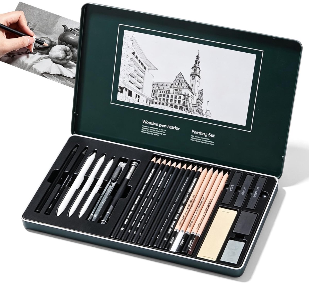 Solidchoice - Set van 28 Professionele Tekenpotloden