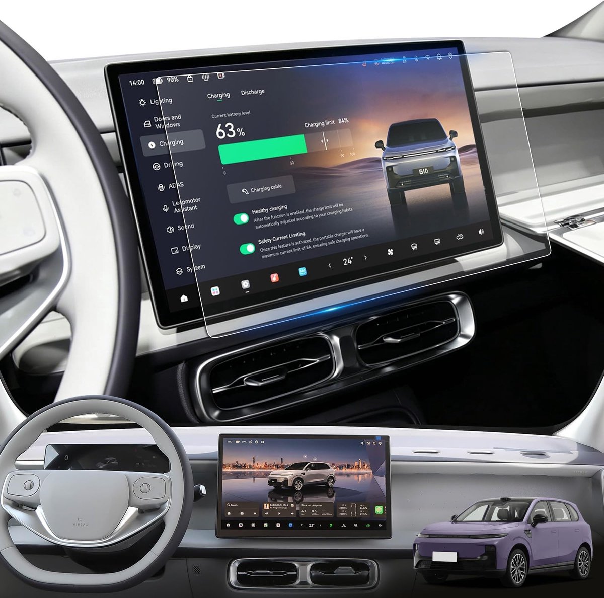 Solidchoice - Beschermfolie voor 14,6 inch Infotainment Systemen