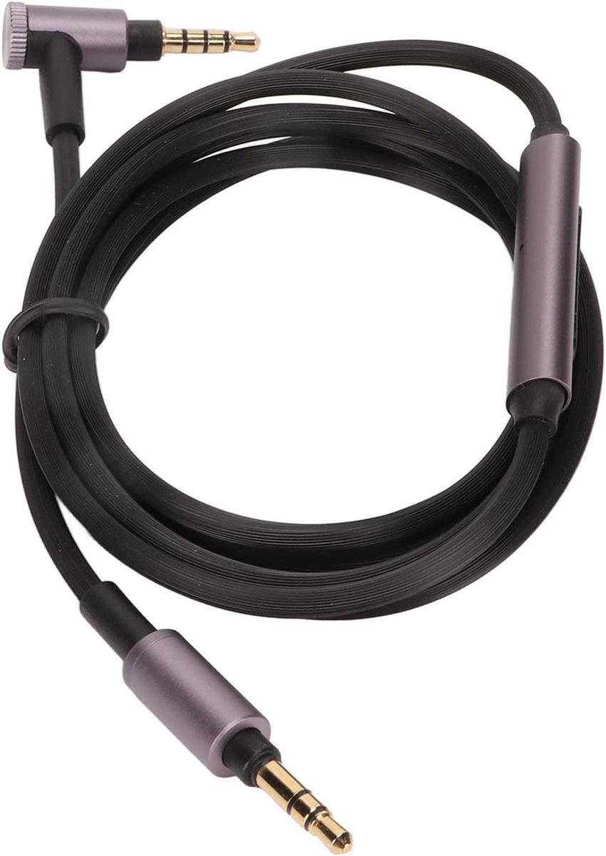 Vervangende Audiokabel voor Hoofdtelefoons met Microfoon, Geschikt voor WH XB910N, MDR 1A en MSR7, Upgrade Aux Kabel voor Betere Geluidskwaliteit