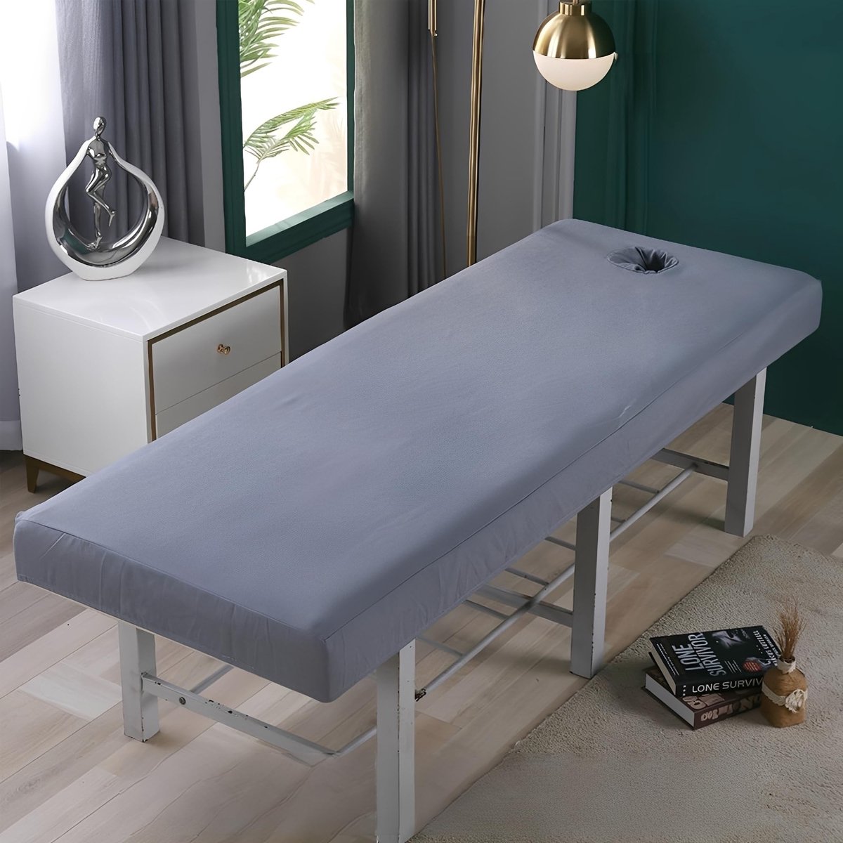 Solidchoice - Elastische Massagebed Cover met Gezichtsgat, Wasbaar en Rimpelbestendig