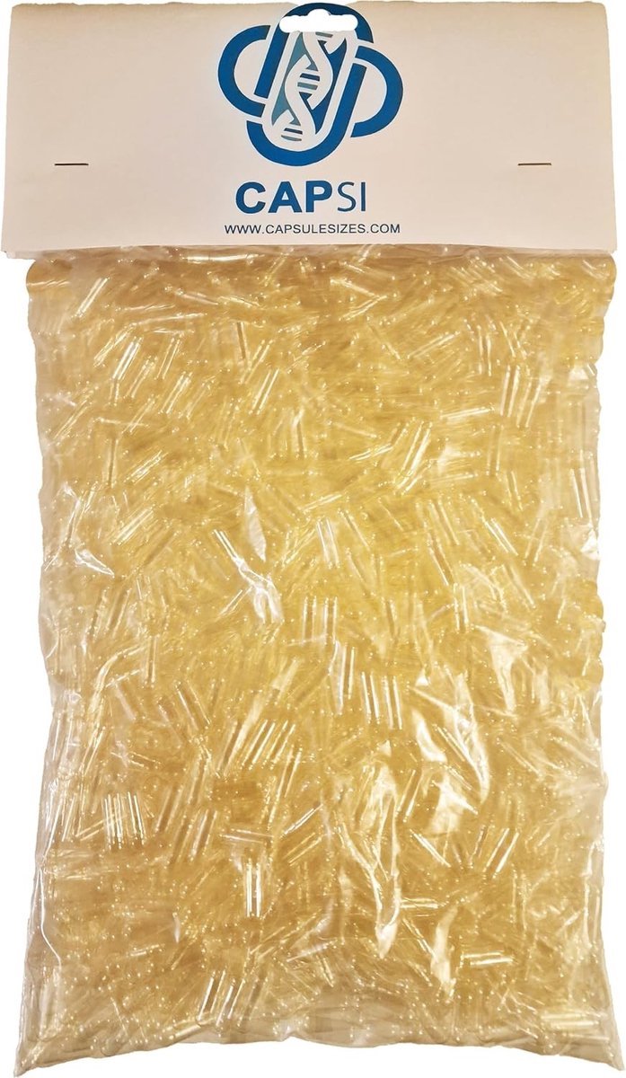 Lege Gelatine Capsules - 2000 stuks - Maat 0 - Geschikt voor Vulmachines - Voor Voedingssupplementen en Farmaceutische Toepassingen
