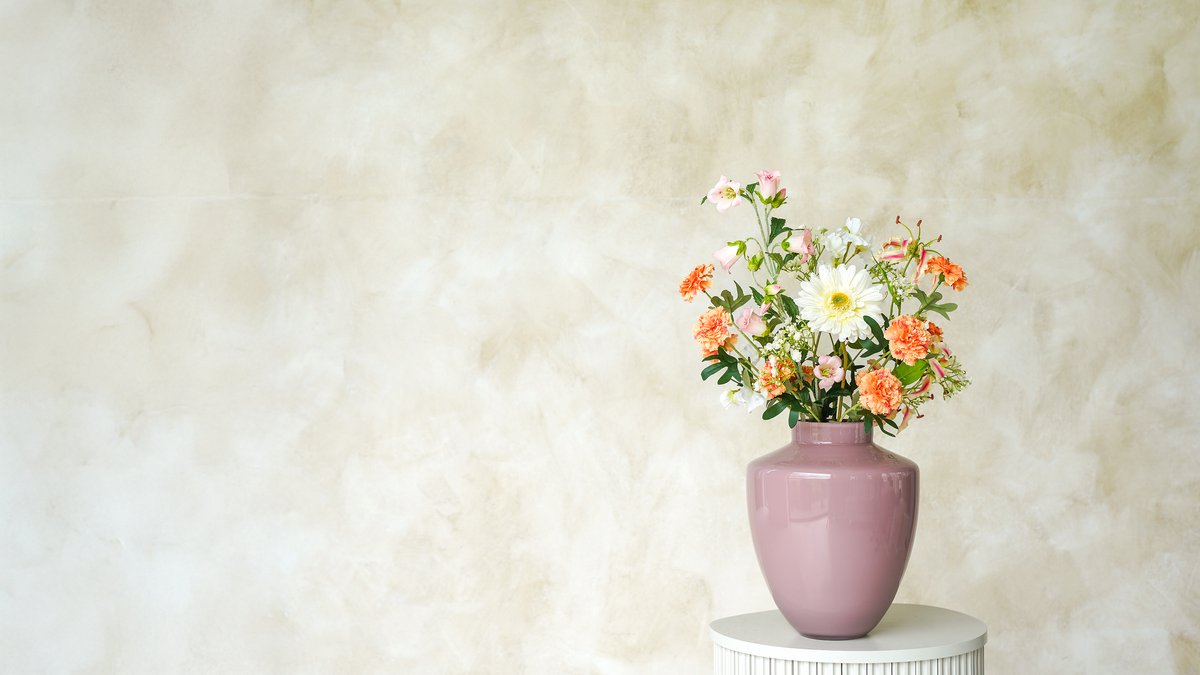 Fan of Flowers Zijden boeket - Boeket Viva - Kunstbloemen - Hoge Kwaliteit - Duurzaam & Tijdloos - 70 cm hoog - Exclusief Vaas Oranje