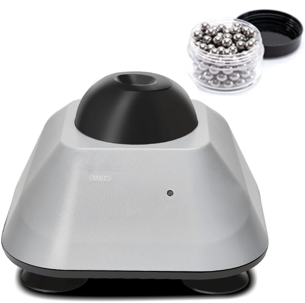 QUOVO® Mini Vortex Mixer - Laboratorium Mixer – Paint Shaker - Nagellak Schudder - Vortex Shaker - Incl. 120 Reageerbuisje – Paint Mixer - Grijs