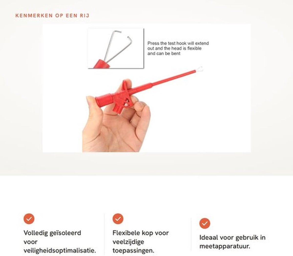 Professionele Testsonde - Geïsoleerd - Flexibel en Hoogspanningskoper - 2 Stuks - Voor Oscilloscopen - Compact en Lichtgewicht