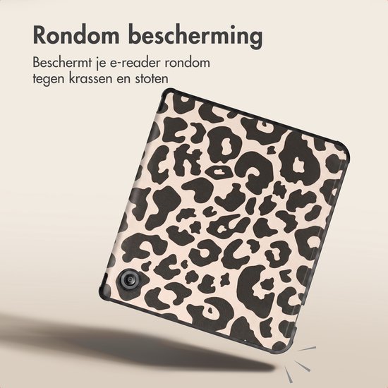 imoshion Ereader Cover / Hoesje Geschikt voor Kobo Libra Colour - imoshion Design Origami Bookcase - Leopard van iMoshion — afbeelding 5