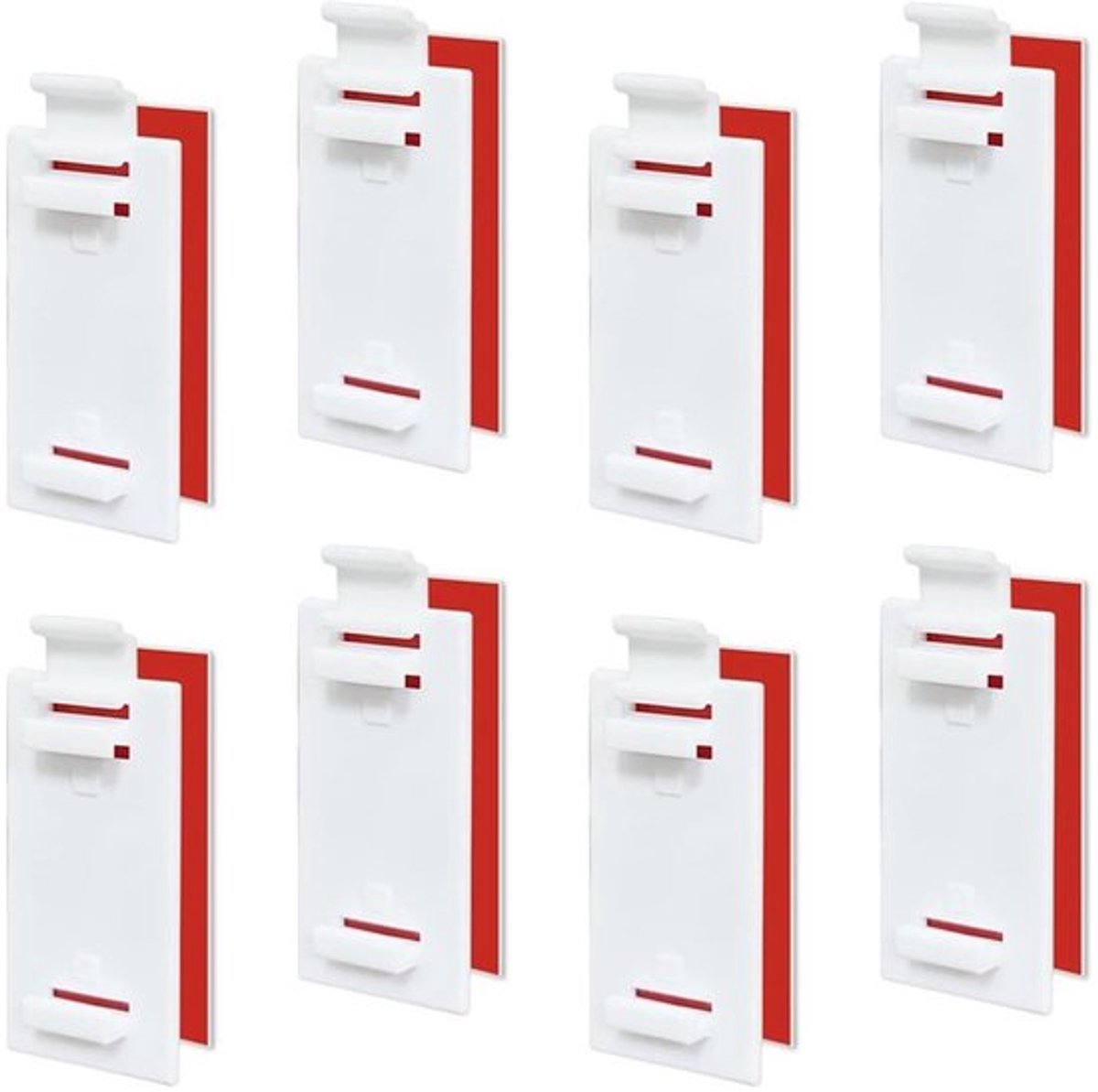 Plankhouder 8 Stuks - Dubbel Rolgordijn - Klembevestiging Zonder Boren - Zelfklevend - Stabiele Bevestiging - Geschikt Voor PVC-Ramen - Rolgordijnbevestiging